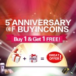 BuyInCoins: 5th Anniversary Buy 1 & Get 1 FREE