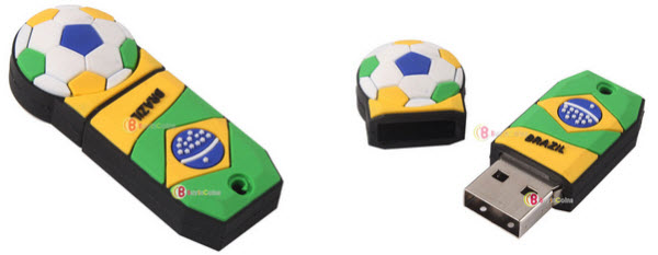 16GB Brazil football design USB 2.0 flash memory drive