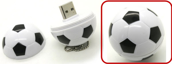 4GB football shaped USB flash drives