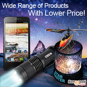 Wide range of products with lower price at Banggood.com