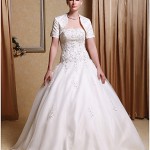 A-line Strapless Floor-length Wedding Dress With Satin Wrap