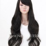 New 3 Color New Long Lady Wavy Wigs lace Wig human hair wigs
