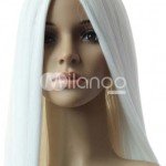 Women's 1m Pure White Long Straight Wig