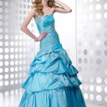 Merle™ Dress A-line Strapless Beading Sleeveless Floor-length Taffeta Prom Dresses / Evening Dresses